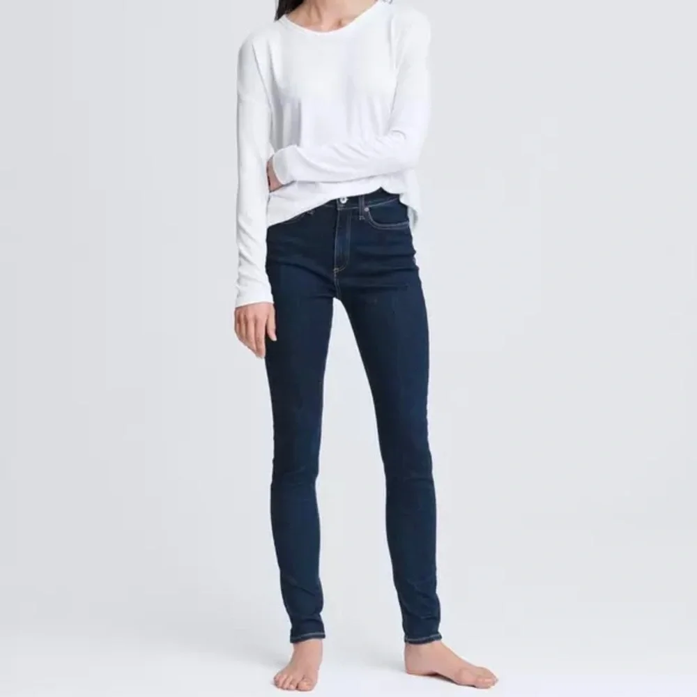 Rag & Bone Nina High-Rise‎ Skinny Jeans Indigo Wash